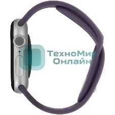 Умные часы Apple Watch Series 11 A3331 42мм OLED корп.серебристый Sport Band рем.фиолетовый разм.брасл.:S/M (MEU64LW/A)