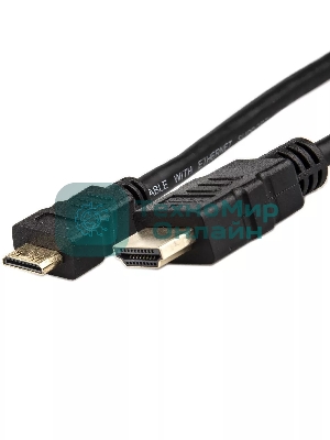 Кабель HDMI-19M --- MiniHDMI-19M ver 2.0+3D/Ethernet,1m Telecom