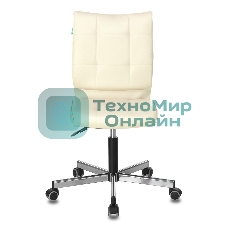 Кресло Бюрократ CH-330M/BEIGE бежевый, экокожа, 120 кг, механизм качания, без подлокотников