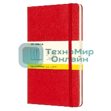 Блокнот Moleskine CLASSIC QP061R Large 130х210мм, 240 страниц, клетка, твердая обложка, фиксирующая резинка, красный