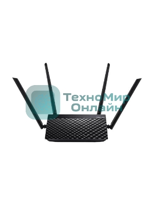 Маршрутизатор беспроводной Asus RT-AC1200 10/100BASE-TX черный (Dual Band)