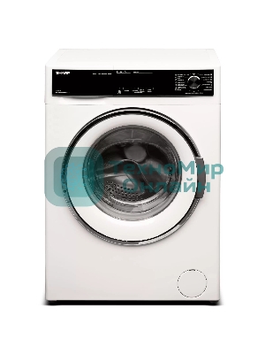 Стиральная машина Sharp ES814RW белый, загрузка фронтальная 8 кг, 1400 об/мин, класс: A+++