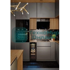 Винный шкаф LEX LWD3017BL черный, 52 л, 2 отсека, 17 бут.