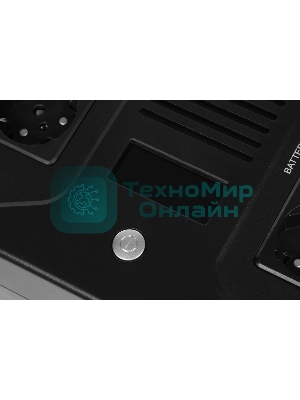 Источник бесперебойного питания SMARTWATT UPS SAFE PRO LCD 800 черный 800/480 ВА/Вт, напольный/настенный, линейно-интерактивный, LCD дисплей, Shuko CEE7/4 - 8 шт. (4 шт. с резервным питанием, 4 шт. - сетевой фильтр)