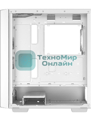 Компьютерный корпус Deepcool CC560 MESH V2 WH без БП, боковое окно (закаленное стекло), 3x120мм ARGb LED вентилятор спереди и 1x120мм ARGb LED вентилятор сзади, белый, ATX