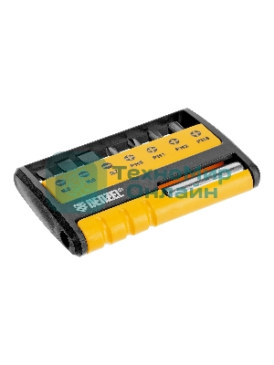 Набор бит с магнитным держателем Denzel S2, 8 шт.