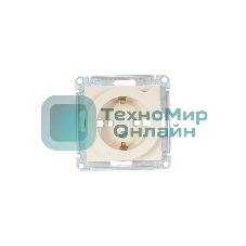 Механизм розетки 1-м СП AtlasDesign с заземл. защ. шторки с выталк. 16А беж. SchE ATN000247