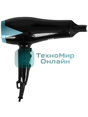 Фен ECON ECO-BH210D черный/голубой, 2000 Вт