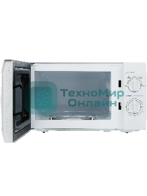 Микроволновая печь Midea MM720CKE белый, 20 л, 700 Вт, переключатели - поворотный механизм