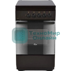 Плита комбинированная Flama RK 2211 B черный, конфорок 2 газовых и 2 электрических, духовка 50 л, 50 см x 85 см x 60 см