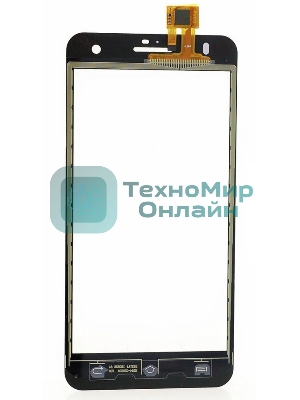 Сенсорное стекло (тачскрин) для Fly IQ4512 EVO Chic 4 Quad, черное