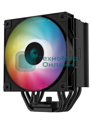 Кулер для процессора DEEPCOOL AG500 BK ARGb черный, 120 мм, алюминий/медь, 1850 об/мин, 29.4 дБ, 4 pin, 240 Вт, 155 мм
