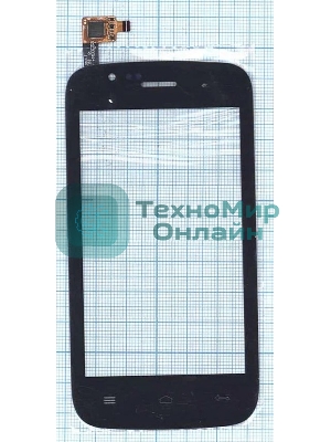 Сенсорное стекло (тачскрин) для Explay A400, черное