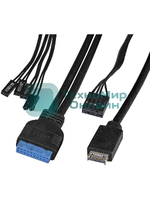 Компьютерный корпус Miditower ExeGate XP-332UC-UNS350 (ATX, БП UNS350 с вент. 12см, 2хUSB 3.0/1хTypeC, аудио, черный)