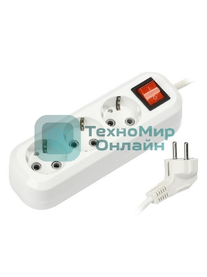 Удлинитель Smartbuy (SBE-16-3-10-ZS) 3 гнз х 10 м (16А/3.5кВт, ПВС 3х1.0)