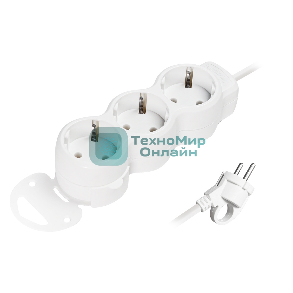 Удлинитель Smartbuy (SBE-16-3-07m-Z) 3 гн х 7,0 м белый