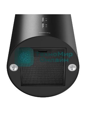 Вытяжка Kuppersberg, цилиндрическая, настенная, 35 см, электронное кнопочное управление, таймер, отвод/рециркуляция, 3 скорости, производительность 850 м3/ч, LED освещение, обратный клапан, уровень шума 68 дБ, угольный фильтр CF110 (опция), цвет черный