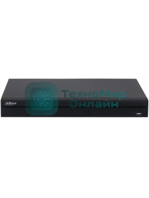 Видеорегистратор IP Dahua 8-канальный 4K и H.265+. Входящий поток до 160 Мбит/с; сжатие: H.265+, H.265, H.264+, H.264; разрешение записи до 12Мп; накопители: 2 SATA III до 20Тбайт; воспроизведение: 8кн