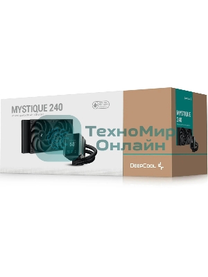 Система жидкостного охлаждения DEEPCOOL MYSTIQUE 240 ARGb черный, 120 мм, алюминий, 2150 об/мин, 36.49 дБ, 4 pin, 280 Вт