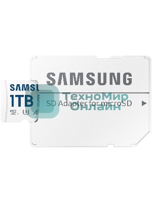 Флеш карта Samsung EVO Plus MicroSDXC MB-MC1T0SA/KR 1Tb A2 U3 V30 +SD Adapter