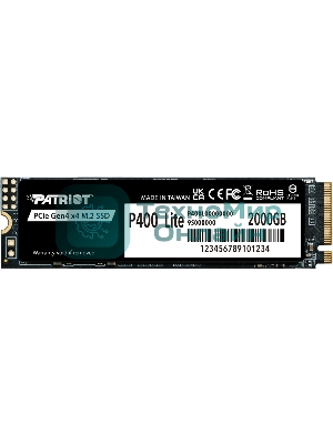 Накопитель SSD Patriot PCIe 4.0 x4 2Tb P400LP2KGM28H P400 Lite M.2 2280