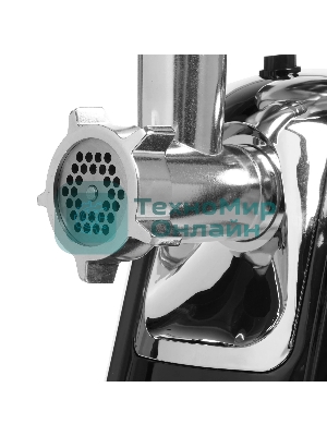 Мясорубка электрическая Sakura SA-6407 серый, 1800 Вт, 2.0 кг/мин, реверс, защита от перегрузки, металлический лоток, насадки - 5