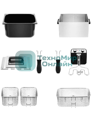 Фритюрница Kitfort КТ-2025 3270Вт черный/серебристый