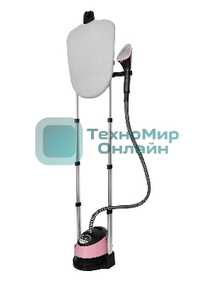 Отпариватель Hyundai H-US02543 розовый/черный, 1800 Вт, 40 г/мин, 1350 мл