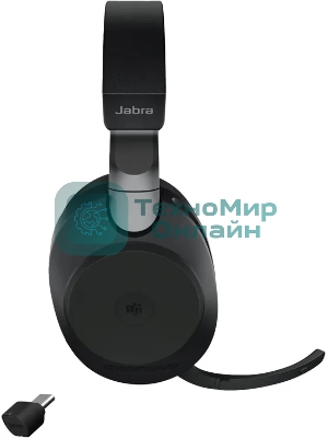 Гарнитура Jabra Evolve2 85 чёрный, беспроводная + проводная, Bluetooth, до 37 ч