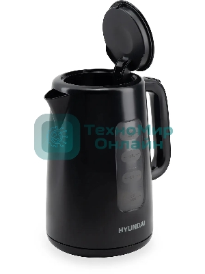 Чайник электрический Hyundai HYK-P2501 2.5л. 2200Вт черный (корпус: пластик)