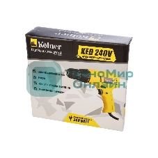 Дрель-шуруповерт Kolner KED 240 V, 240Вт, 13 Нм, щеточный