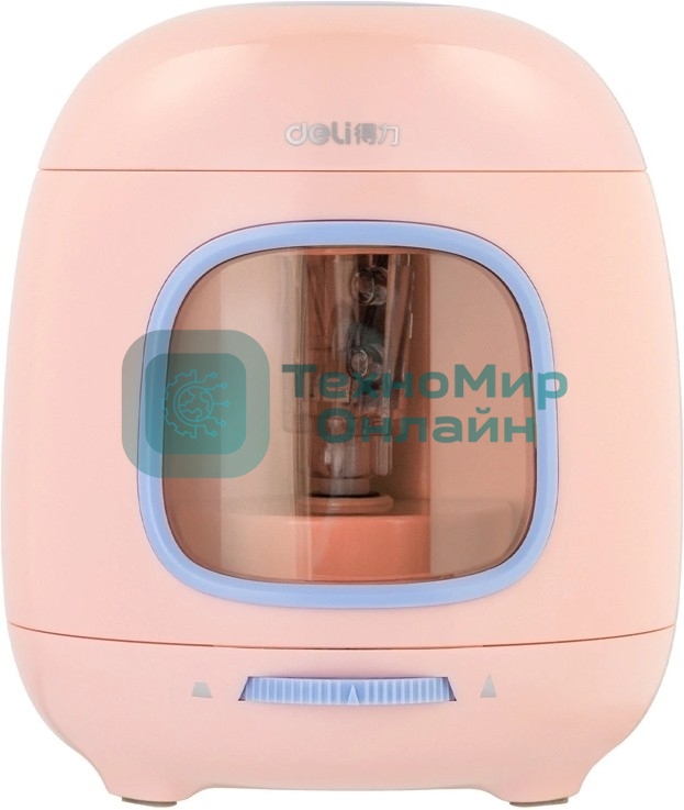 Точилка для карандашей электрическая Deli VA13 VA13ROSE, 1 отверстие, пластик, розовый (от 2-х батареек АА или USB)