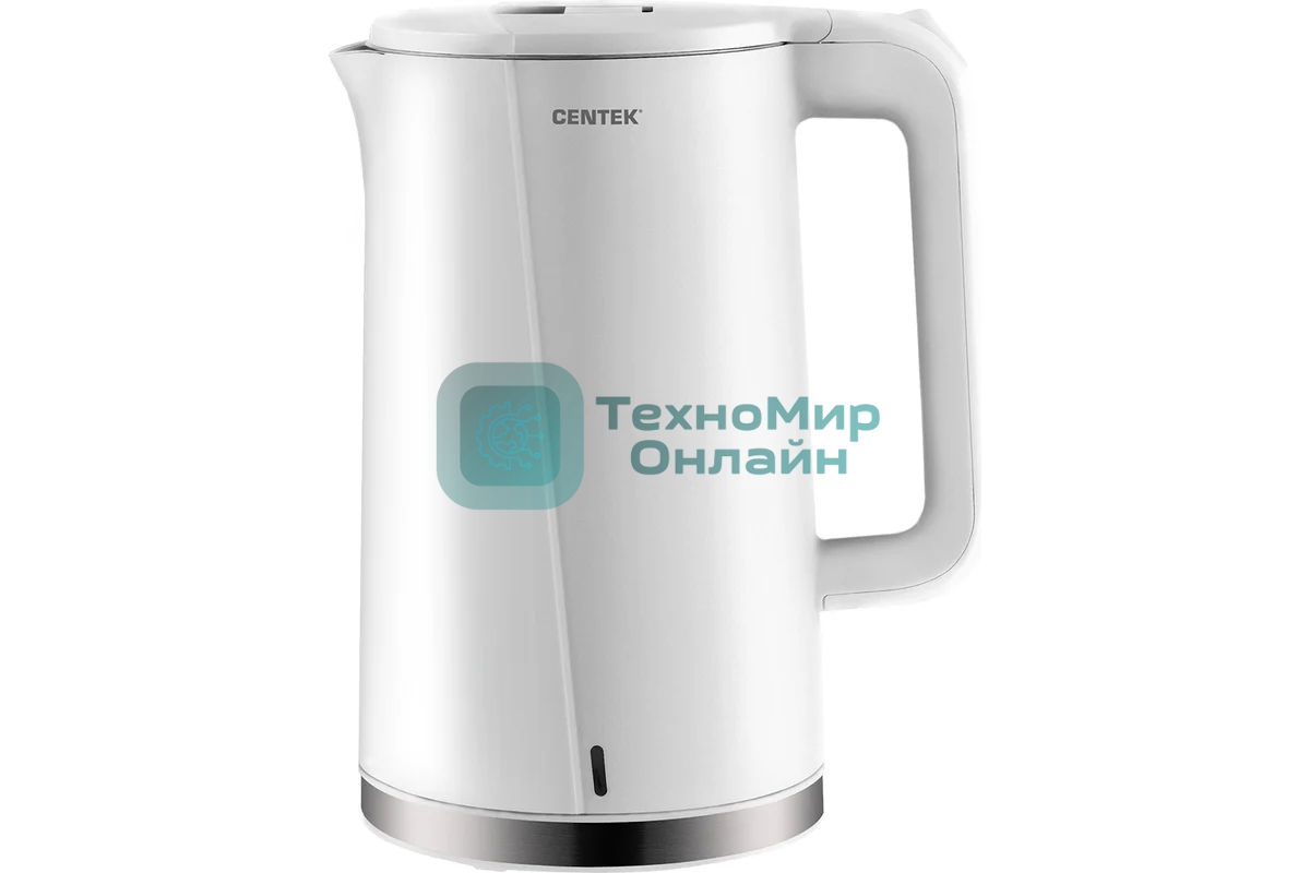 Чайник электрический Centek CT-0005 2200 Вт, 1.7 л, белый