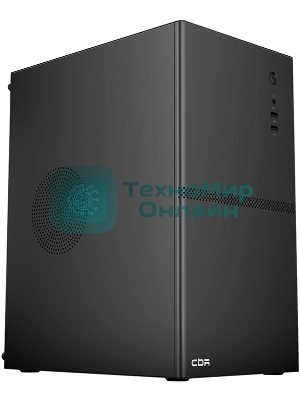 Компьютерный корпус CBR mATX Minitower V861, без БП, 2хUSB 2.0, HD Audio+Mic, черный PCC-MATX-V861-WPSU