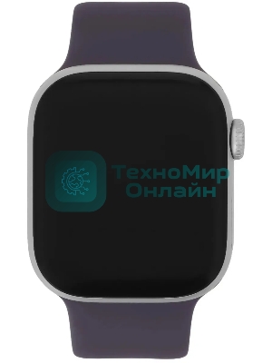 Умные часы Apple Watch Series 11 A3331 42мм OLED корп.серебристый Sport Band рем.фиолетовый разм.брасл.:S/M (MEU64LW/A)