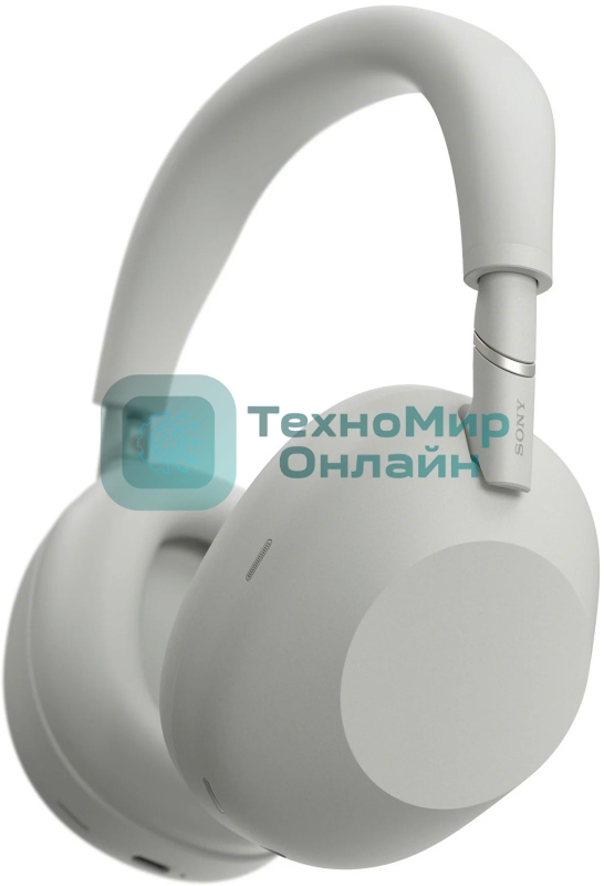 Беспроводные/проводные наушники Sony WH-1000XM6 серебро, полноразмерные, Bluetooth + проводной, адаптивное активное шумоподавление, до 40 ч