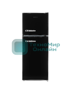 Холодильник Ascoli ARDFRB120 черный двухкамерный 84/36л морозилка сверху