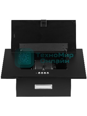 Вытяжка наклонная Elikor Коралл 60П-430-К3Д чёрный, 60 см, 430 м³/ч, 35 дБ