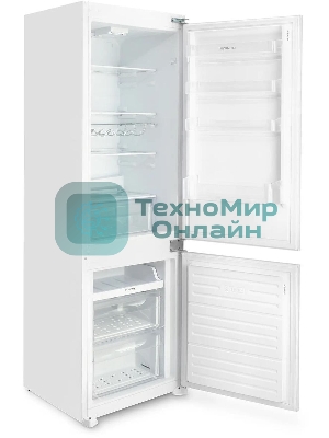 Встраиваемый холодильник Hyundai HBR 1771 2-хкамерн. белый