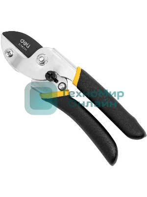 Секатор Deli DL580205 Размер 200 мм. Макс диаметр резки 15 мм. Сталь 55С. Термообработаная поверхность. Тефлоновая уплотненная пластиковая ручка.