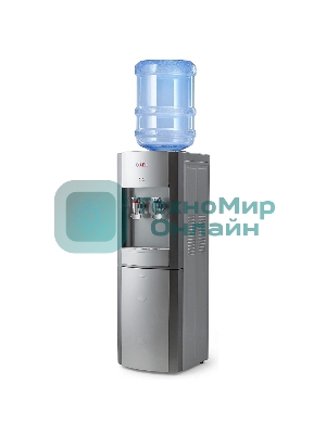 Кулер для воды AEL LD-AEL-28, верхняя загрузка, нагрев 90 °С, охлаждение 15 °С, серебристый/серый