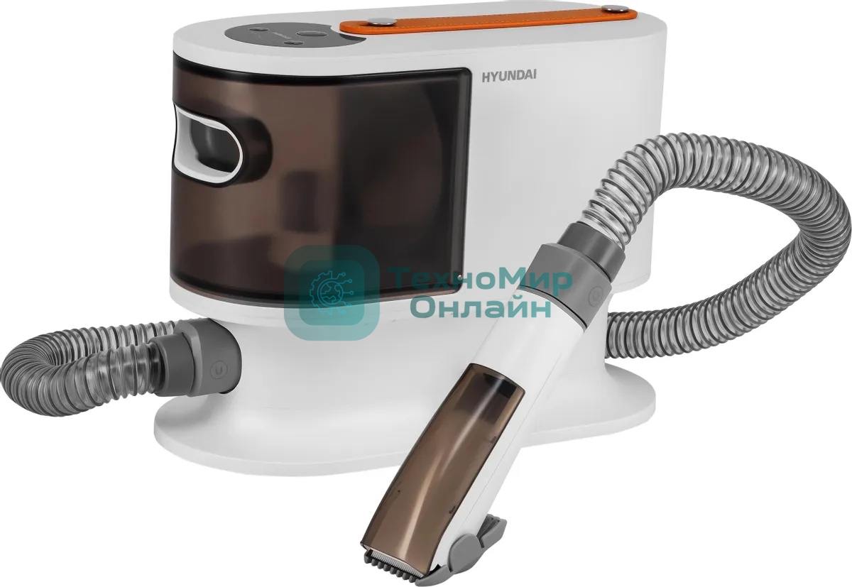 Пылесос Hyundai HYV-PETPRO1 белый/коричневый, 210/600 Вт, уборка сухая, пылесборник контейнер 2 л