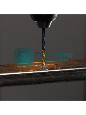 Набор сверл по металлу Denzel 1-10 мм, HSS-Tin, Golden Tip, 10 шт