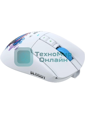 Мышь беспроводная A4Tech Bloody R73 Ultra Duo белый/рисунок оптическая 20000dpi беспров. USB/USB-C 7but (R73 ULTRA DUO NYX MIRAGE)