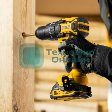 Дрель-шуруповерт Denzel CIDH-BL-20, 20 В, 2 Ач, 80 Нм, бесщеточный, ударный