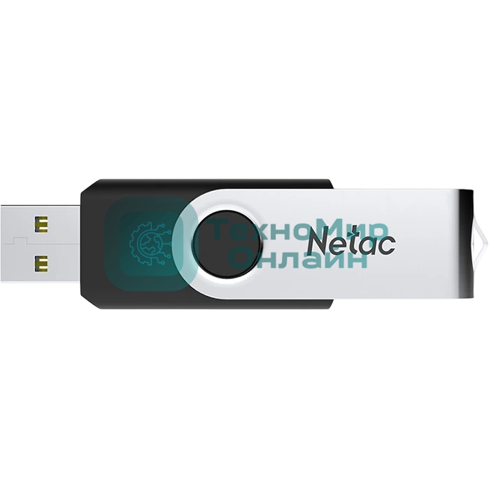 Флешка USB Netac U505 (NT03U505N-032G-32BK), 32Gb, USB 3.0, R/W 110/45, черный/серебристый