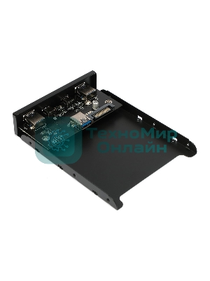 Планка на переднюю панель Gembird FP3.5-USB3-2A2C, USB, 2xUSB-A 3.0 + 2xType-C, 3.5