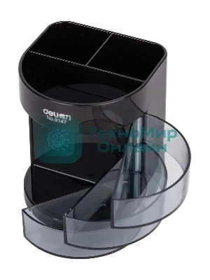 Настольный набор Deli E38253 (12 предметов) пластик, черный