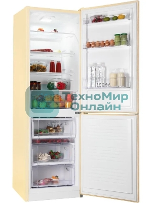 Холодильник Nordfrost NRB 152 ME бежевый мрамор двухкамерный 205/115 л морозилка снизу, капельная система