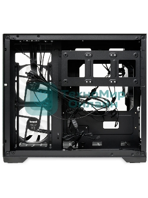 Компьютерный корпус HSPD F330, Panoramic Mini-tower, черный, TG, 0.5 SPCC, 3x120мм ARGB mATX, mITX 160/400/200мм 1x2.5